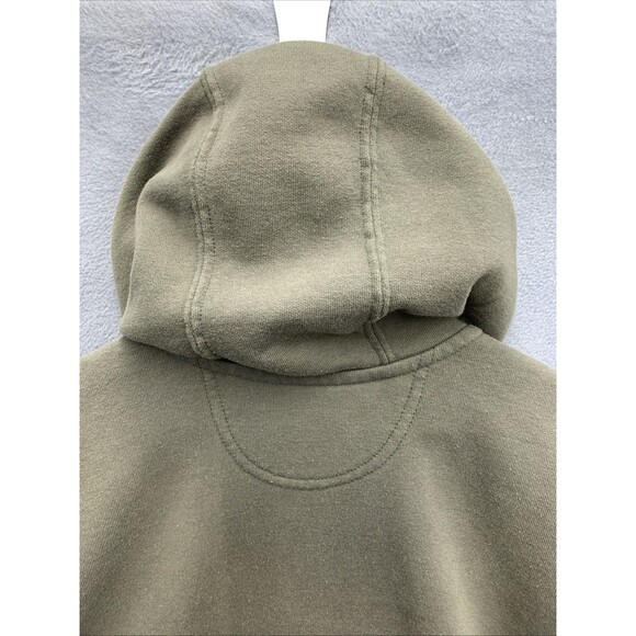 Carhartt Full Zip Fleece Hoodie Men Loose Fit Pockets Olive Green Worker Size XL - Picture 11 of 16
